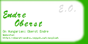 endre oberst business card